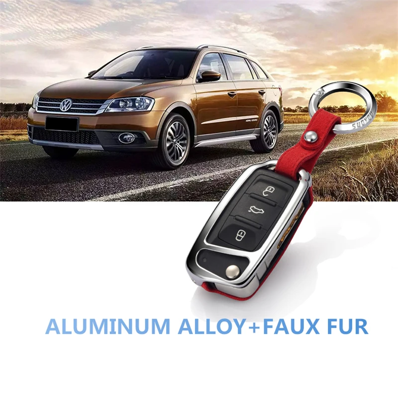 Замшевый кожаный меховой ключ для Volkswagen Car VW GOLF 4 5 6 7 GTI MK7 POLO magotan Passat B8 B5 B6 B7 Tiguan car |