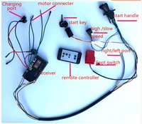 40a60a child electric car diy accessories wires receiver remote controller toy car full set of parts rs550 motors 12v 2 4g