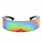 Очки для вечерние, зеркальные солнцезащитные очки с большим козырьком, ветрозащитные очки для верховой езды, Модные индивидуальные очки, очки для верховой езды