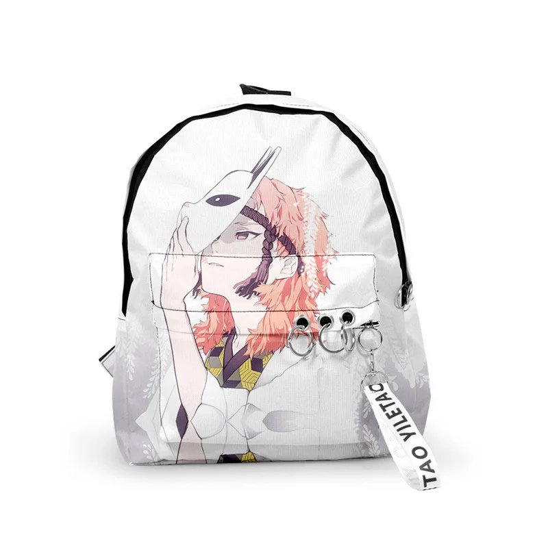 bag 8 Demon Slayer: Kimetsu no Yaiba рюкзак Холщовая Сумка Kamado Tanjirou школьные сумки для девочек Mochila Feminina Nezuko сумка для ноутбука Косплей - Цвет: bag 8