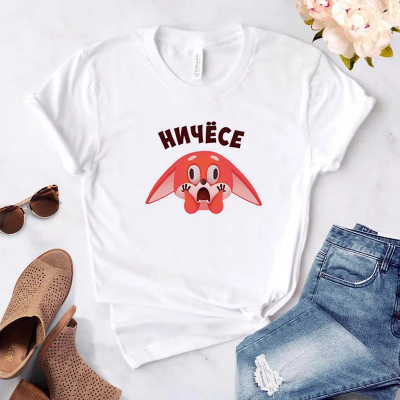 

Fox T-shirts Short Sleeve Tees Women-clothing Crop Top Female Summer Woman Tops With Sleeves Tshirt Women's Shirt Womens Fashion