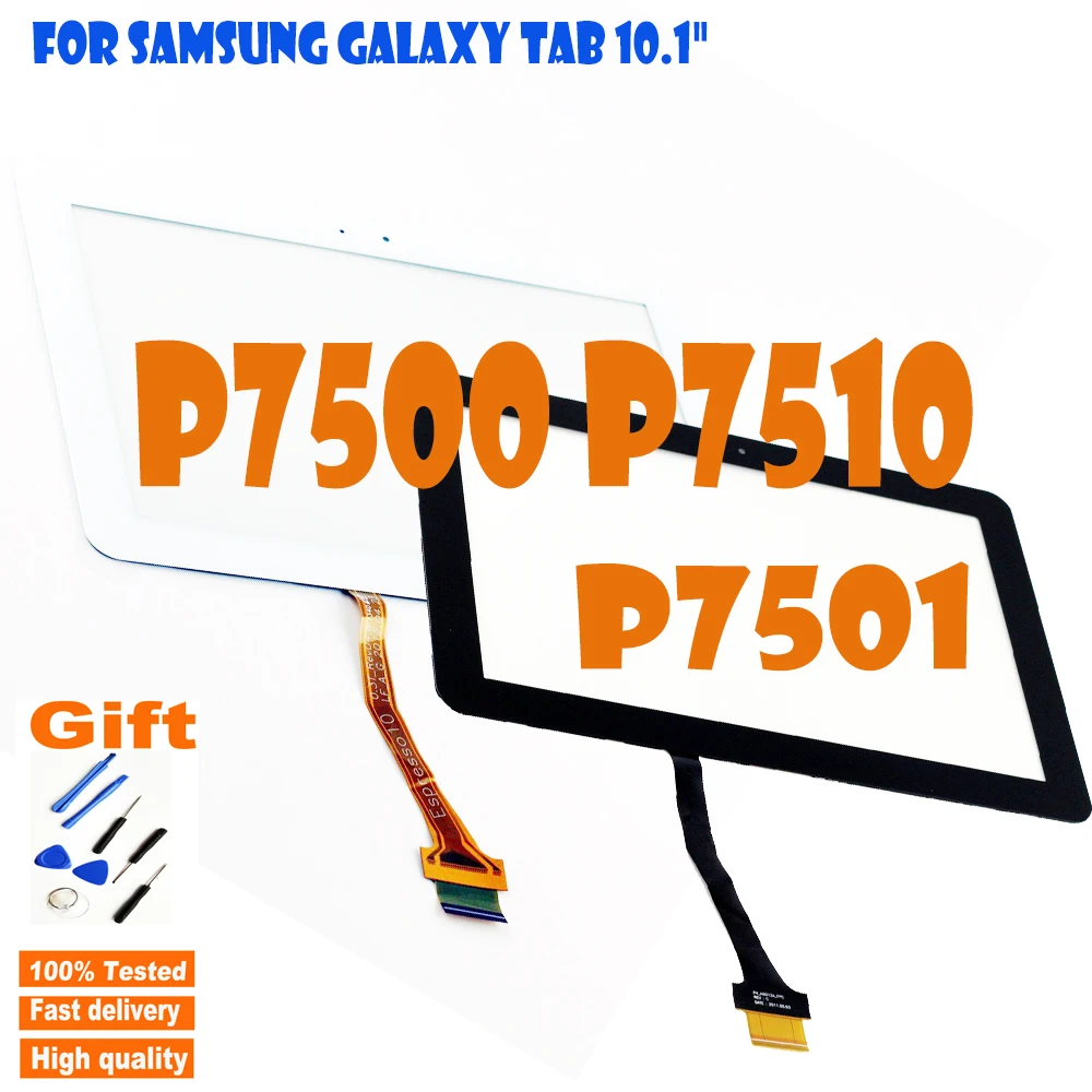 

Новинка, сенсорный экран P7500 для Samsung Galaxy Tab 10,1 дюйма, GT-P7500 P7510 P7501, сенсорная панель, дигитайзер, сенсорный ЖК-экран, переднее стекло, объектив