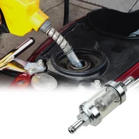 lightweight excellent see through metal gasoline filter 5 colors gasoline inline filter polishing surface for motorcycle