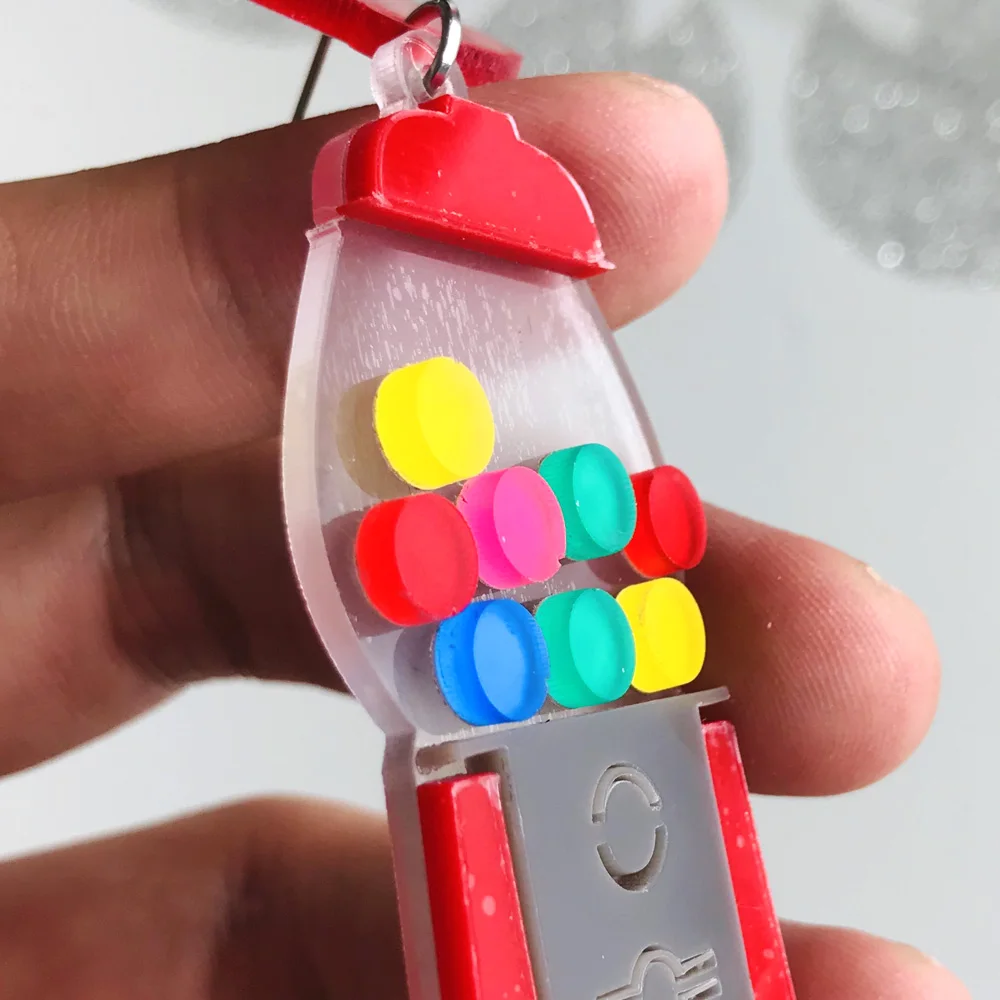 Женские акриловые серьги-подвески креативные забавные Разноцветные