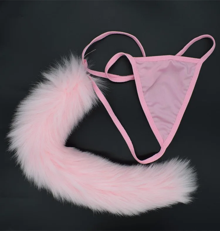 

Fox Rabbit Panties Tail Cute Sexy Underwear Seamless Cotton Thong Wool Ball Underwear Fox Tail Panties Erotic LIngerie for Women