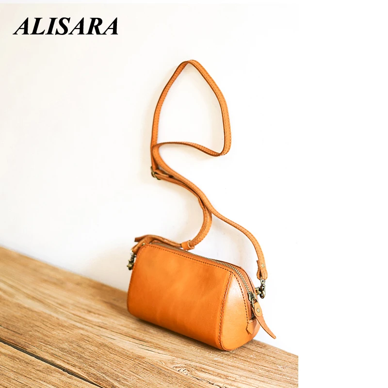 

Genuine Leather Vintage Handbag For Women Girl Fashion Shell Messenger Bags Female Shoulder Bags Ladies Crossbody Bag Purses