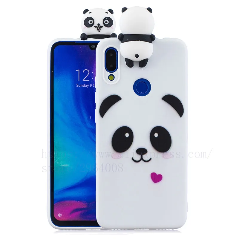 v TRISEOLY для Xiaomi Redmi Note 7 Чехол Redmi 7 3D стерео патч мягкий силиконовый бампер набивной чехол с изображением животного для телефона Xiomi Redmi Note7 - Цвет: v