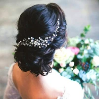 beautiful bridal hair comb wedding dress hair accessories clip hair pins for women pearl jewelry bride headdress ornaments