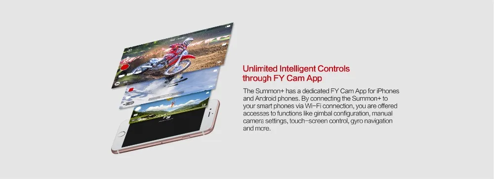 FeiyuTech Feiyu Summon Plus камера Gimbal Бесщеточный Стабилизатор 2,0 дюймов дисплей светодиодный светильник с 4K 1080P Экшн-камера