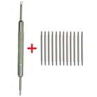 Шпильки из нержавеющей стали для браслета часов, съемник браслета часов, 100 шт., 1 инструмент, серебристые 12 14 мм 16 мм 18 мм 20 мм 22 мм 24 мм 26 28 мм