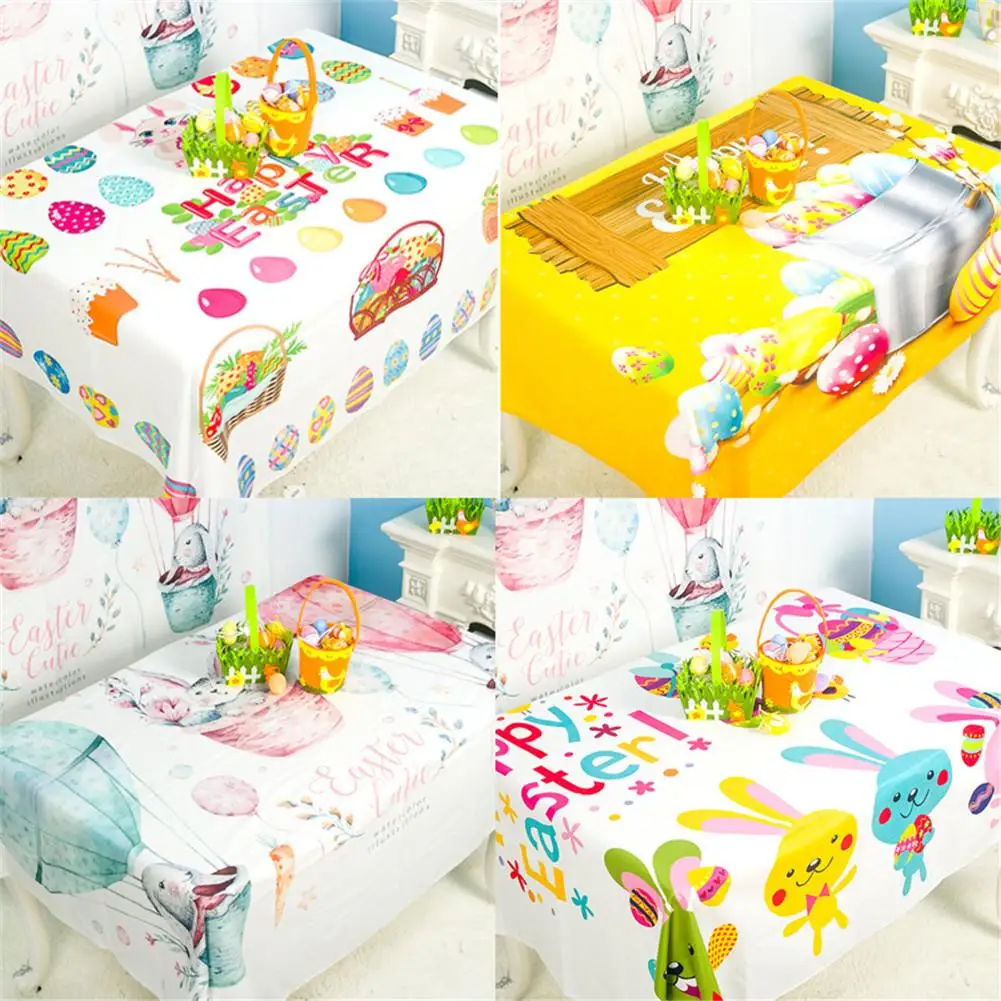 Пасхальное украшение скатерти прямоугольная скатерть с принтом яиц фланелевая