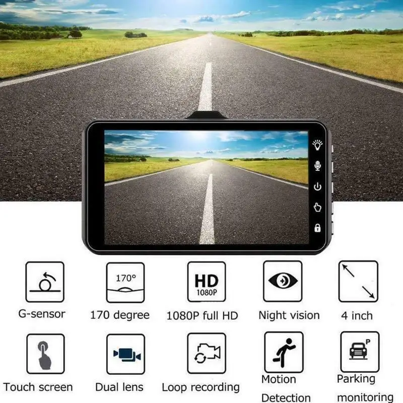 Автомобильный видеорегистратор GrandEver 1 шт. 4 0 дюйма сенсорный FHD 1080P двойной