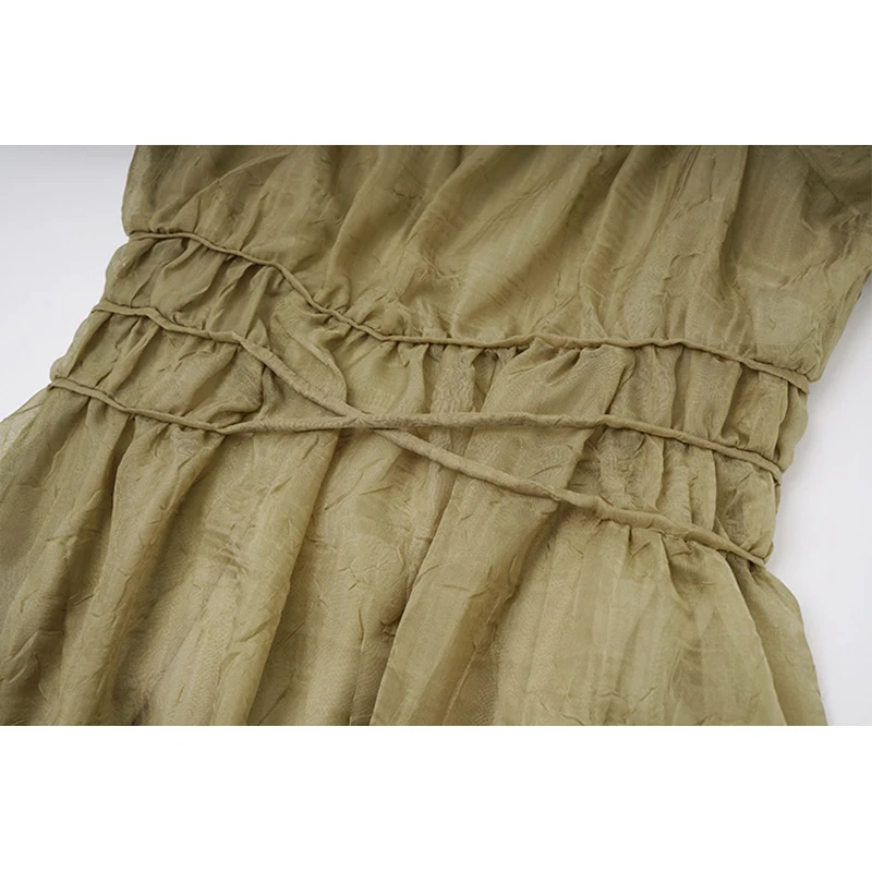 Французское длинное женское платье лето элегантный квадратный вырез винтажные