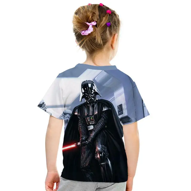 Звездные войны 3D imprimir bien de los hombres/las nias Топы Camiseta de manga corta Caballero Jedi imprimir nios camiseta de moda