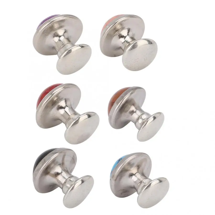 50 шт. 8 мм кожаные заклепки бирюзовые Круглый браслет с шипами украшения для сумок