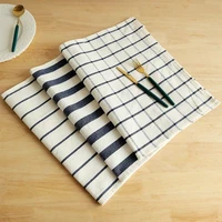 1 piece 40x60cm classic striped plaid table napkin kitchen tea towel tableware mat pad 100 cotton 15 7x23 6