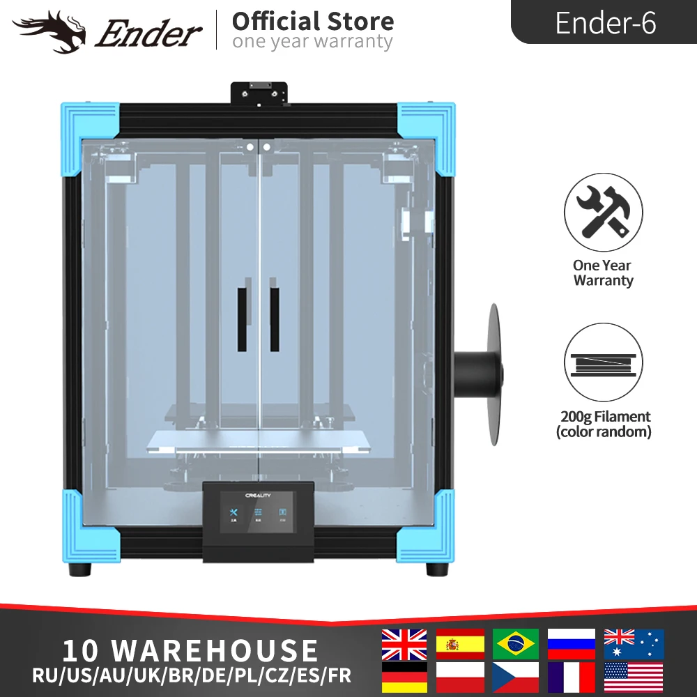 Ender-6 3d Print Kit High Precision Large Size,Silence Mainboard TMC2208 Creality 3D