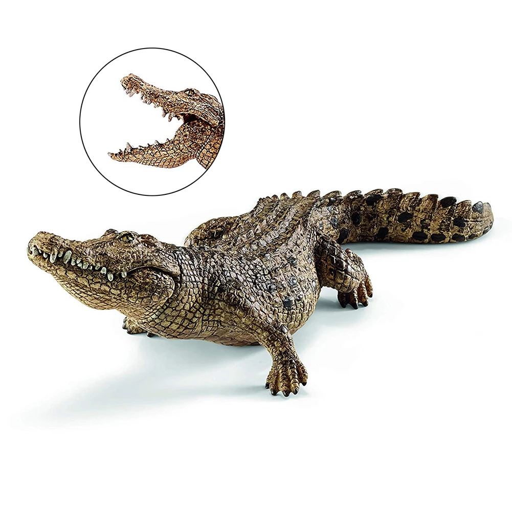 

1Pc 7.2inch Crocodile Figurine Animal Action Figure Toys PVC Wild Life Model Educational Creatures Figurine Gift For Kids 14736