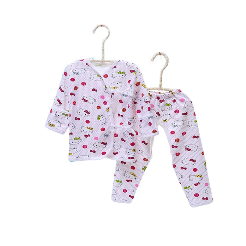 

Spring And Summer Newborn Combed Cotton Underwear Two-Piece Suit