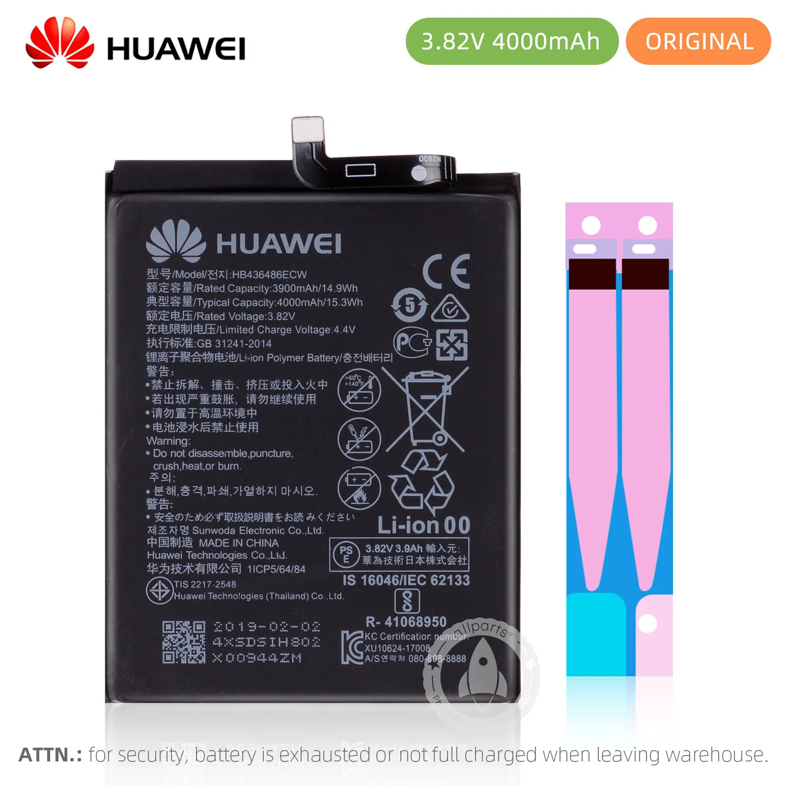 Оригинальный аккумулятор 4000 мАч HB436486ECW для huawei mate 10 телефона высокое качество 20 Pro