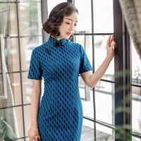 beauty rhyme poem 2020 female lace modified chinese wind restoring ancient ways of the republic of china qipao dress
