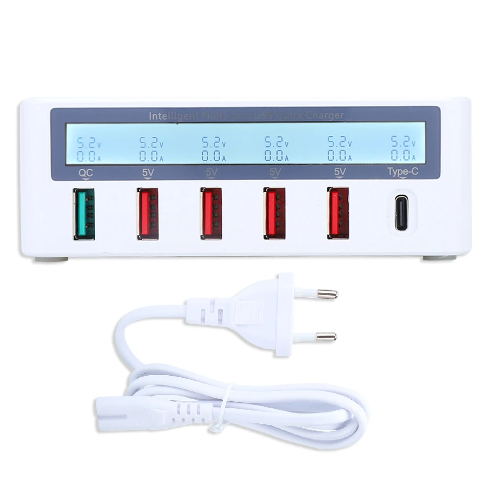 Многофункциональное умное USB-устройство для быстрой зарядки, беспроводное зарядное устройство, адаптер питания, 100-240 В, ЕС