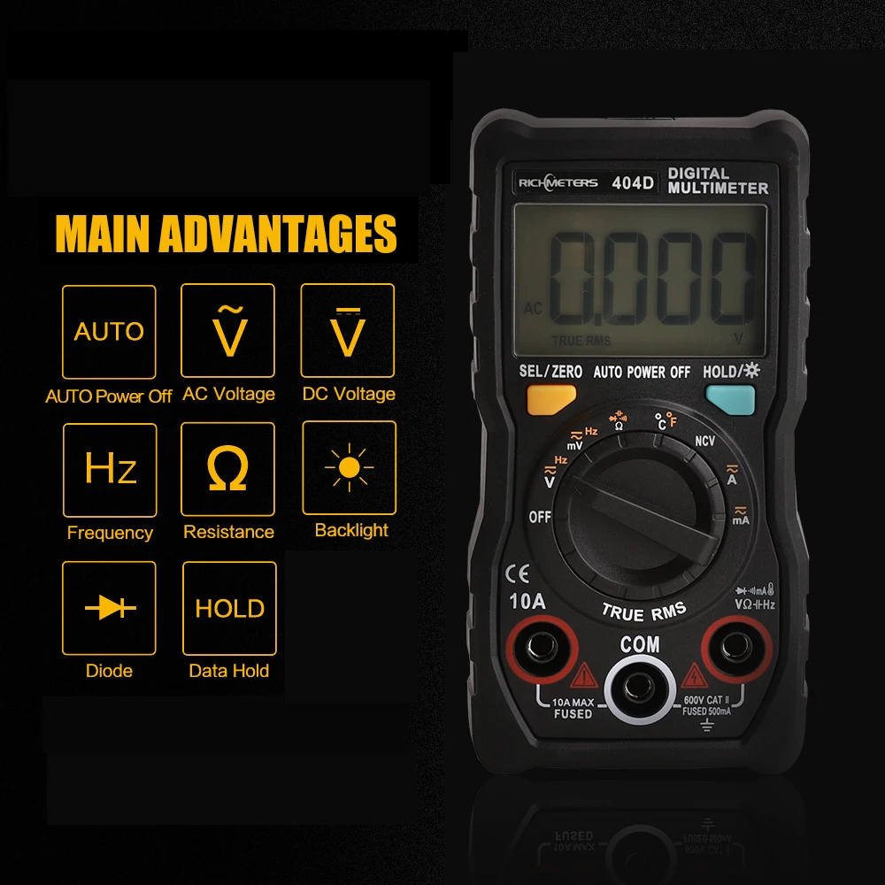 

Miniature Digital Multimeter High Definition Digital Display Automatic Resistance Temperature External replaceable cell