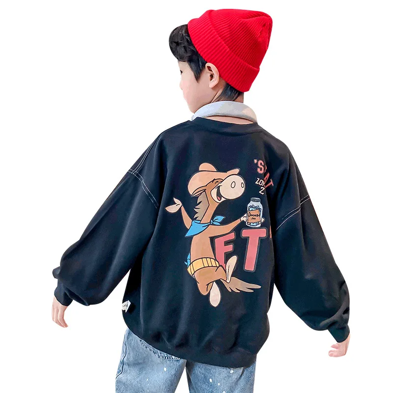 

Lovely Spring Autumn Boys Sweatshirts KidsOutwear Teenager Tops Children Clothing Cotton Pullover Home School High Quality