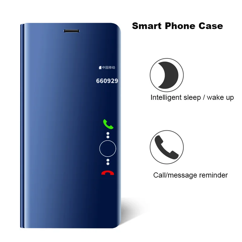 Умный зеркальный флип чехол для телефона Huawei Mate 8 9 10 20 30 Pro Lite P8 P9 P10 P20 P30Lite Plus Sleep wake