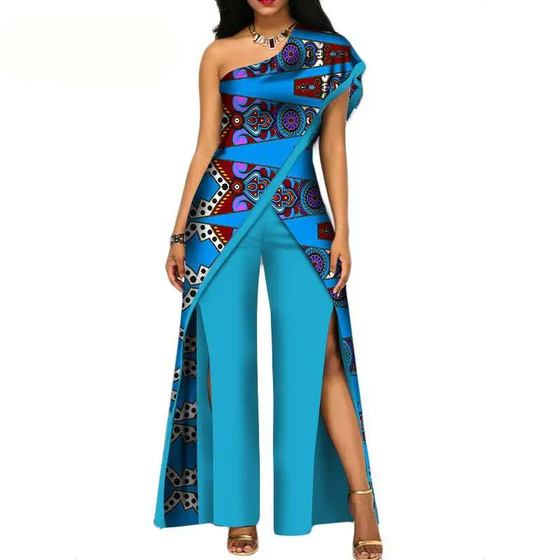 African Clothes For Women Traditional 2 Piece Set Fashion Dashiki Ankara Long Top & Pants Suit Africa Ladies Outfit Plus Size