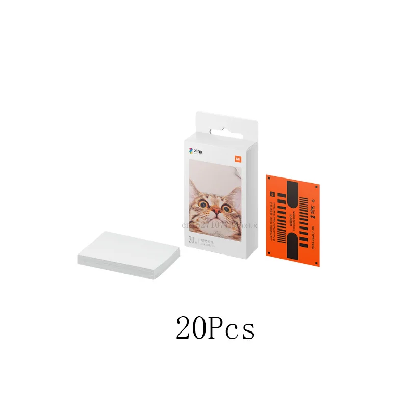Xiaomi mijia AR принтер 300 точек/дюйм портативный фото мини карман с поделкой DIY 500 мАч принтер для фотографий Карманный принтер работа с альбомом - Цвет: 20pcs paper