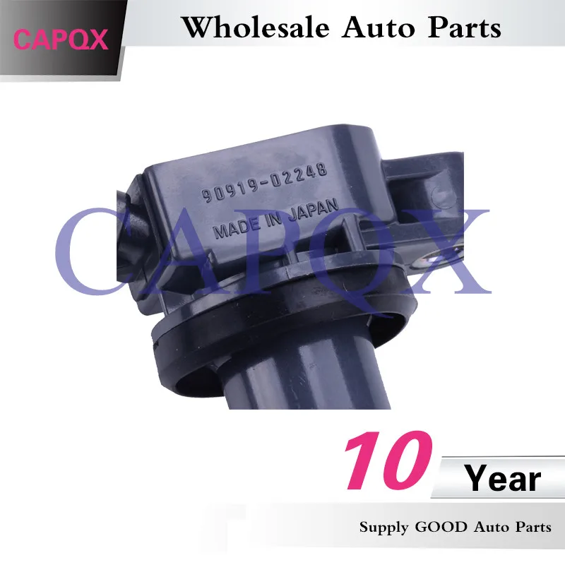 CAPQX катушка зажигания 90919-02248 для COROLLA 1nzfe 4runner AVENSIS COASTER HILUX HIACE Land Cruiser Prado RAV4 |