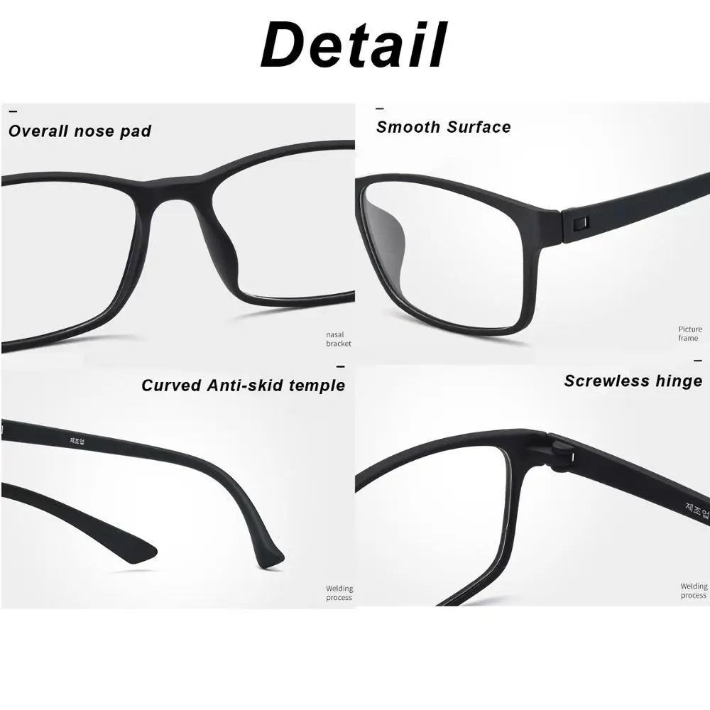 TR90 мужская оправа для очков Ультралегкая без винта оптическая мужчин очки по