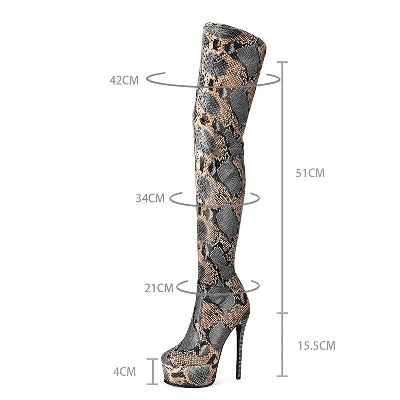 

Snake skin high tube knee boots women's shoes women's boots women's Boots
