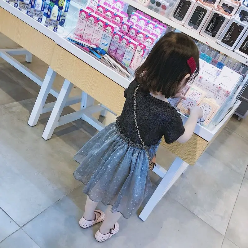 

Girls dress summer 2021 new little girl short-sleeved princess dress children's fluffy skirt baby summer dress