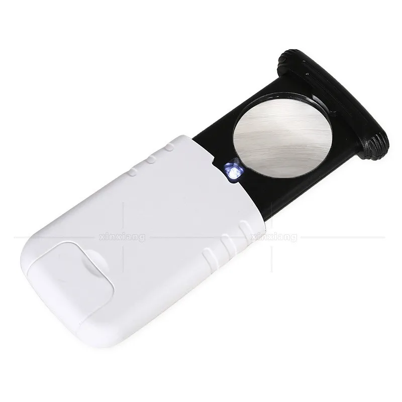 

8x 37mm Pull LED Light Currency Detector Light Handheld Optical Lens Reading Authenticity of Jewelry Magnifying Glass