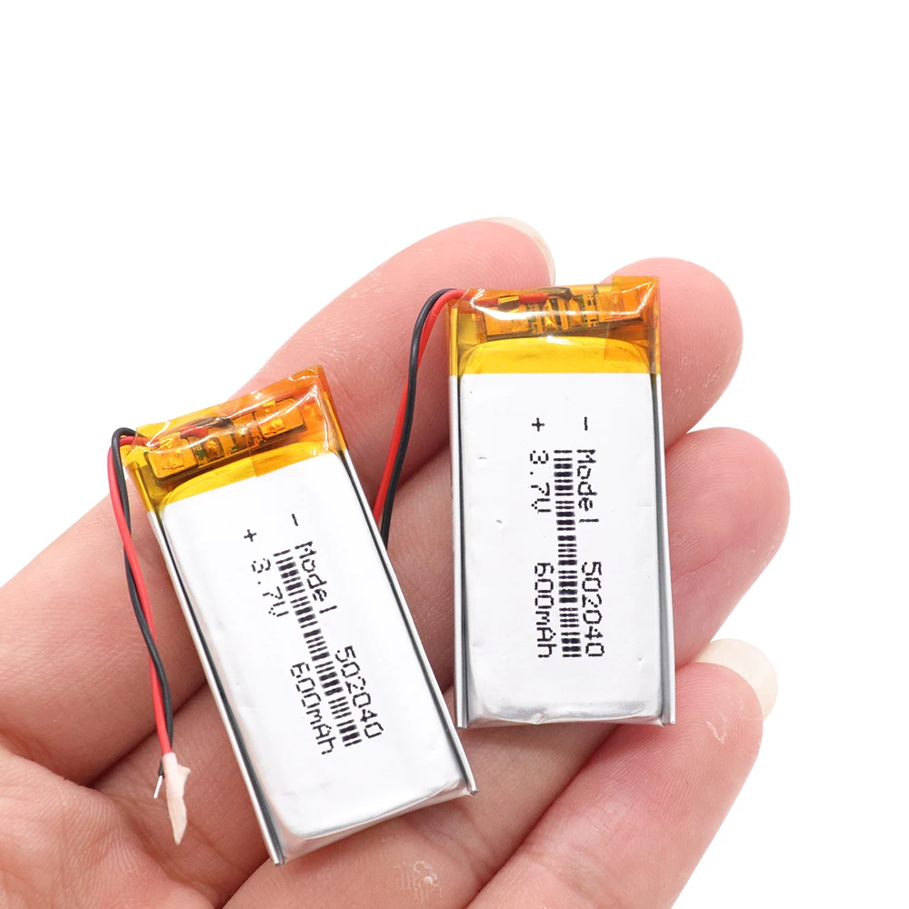 1/2/4 шт 3 7 V 502040 600mAh литий ионный аккумулятор Батарея Перезаряжаемые 600 мАч