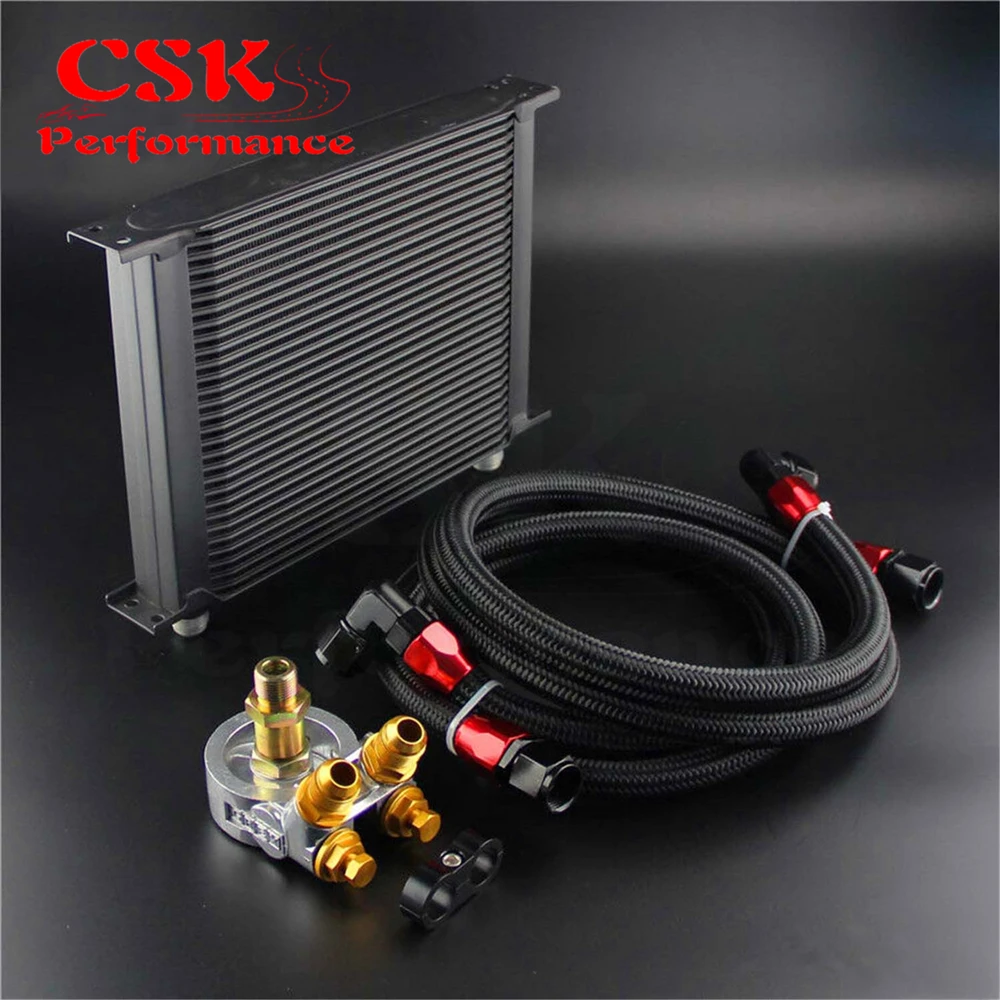 Новый 30 рядный масляный радиатор двигателя с термостатом 80 градусов + комплект