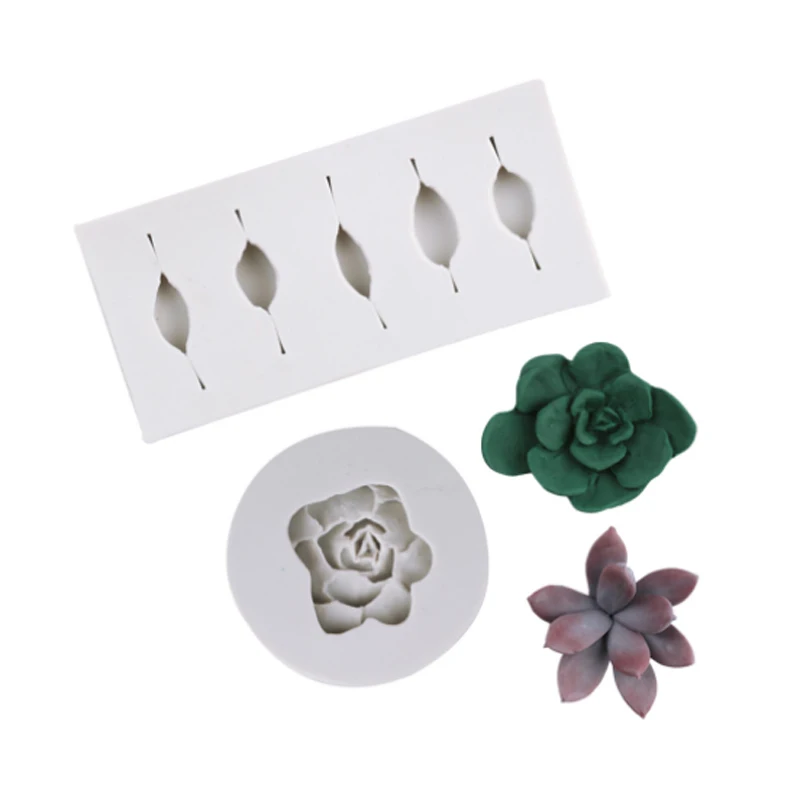 Силиконовая форма для суккулентов Украшение Тортов из помадки искусственные