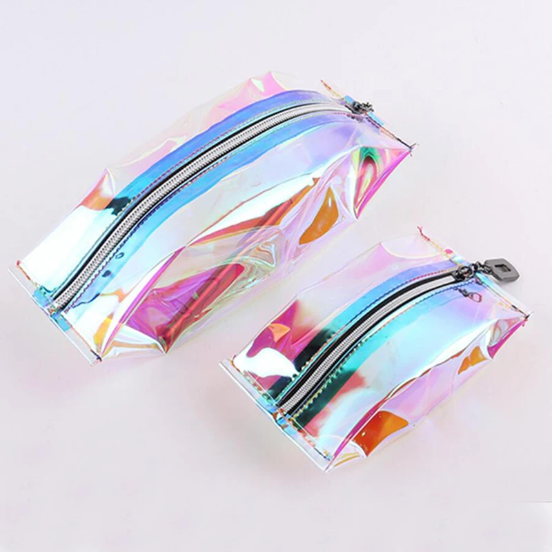 ETya Женская лазерная прозрачная косметичка дорожный складной органайзер сумки