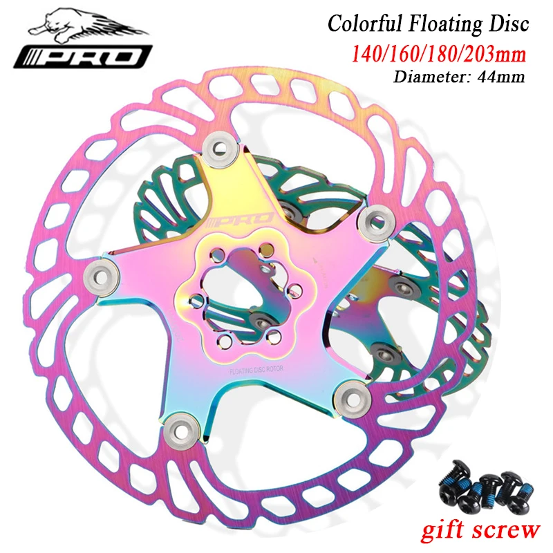 

IIIPRO Colorful Floating Disc bike brake Rotor bicicleta disc140/160/180/203mm Six Nail Disc Brake Plate