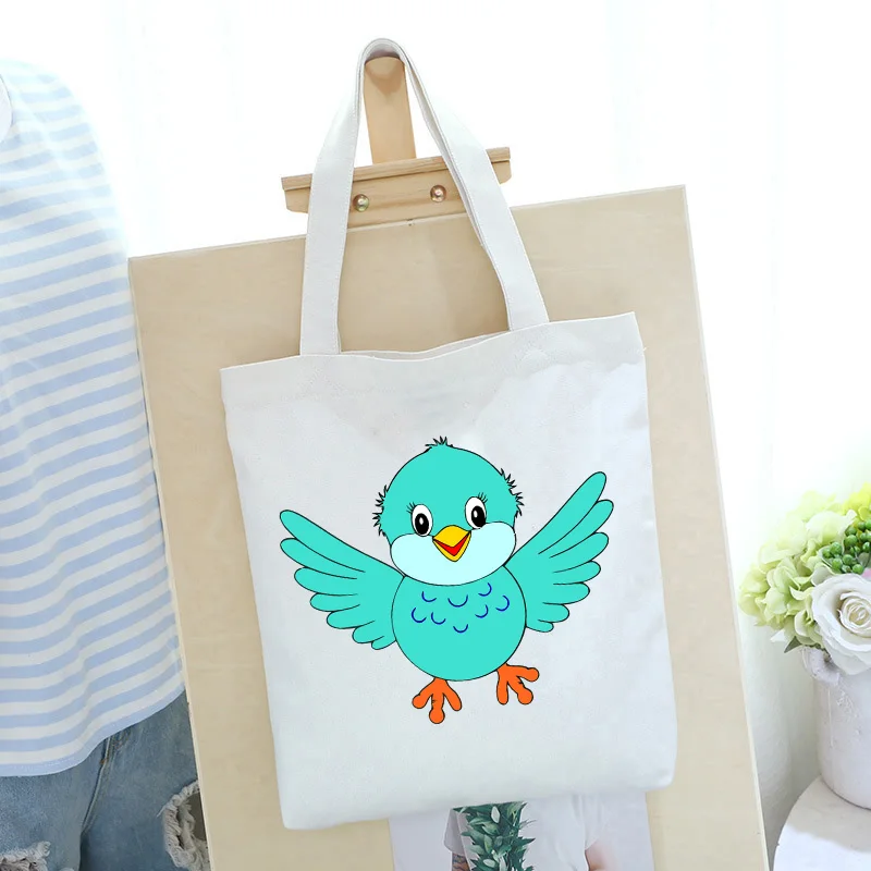 1 шт. женская сумка на плечо с животным узором персонализированные холщовые сумки