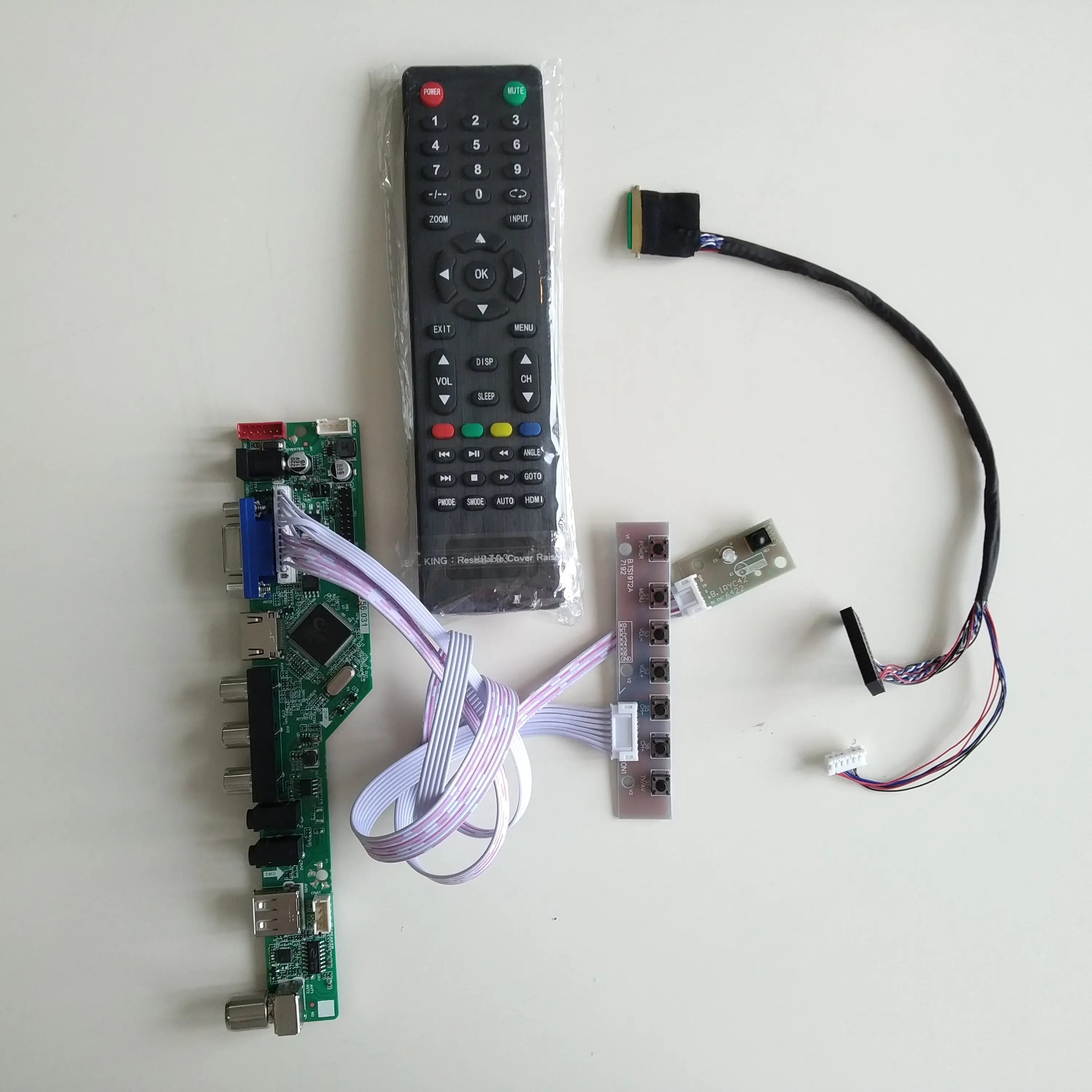 

TV HDMI-compatible AV VGA USB AUDIO LCD LED Controller Board Card Kit DIY For N156B6-L0B 15.6" 1366×768 Screen Monitor