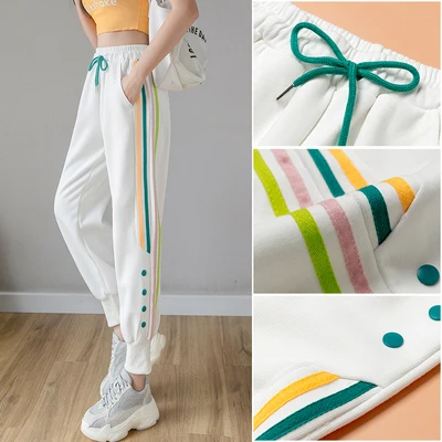 

Free Shipping Autumn Winter Legged Sports Pants Women Loose Versatile Casual Trousers Women