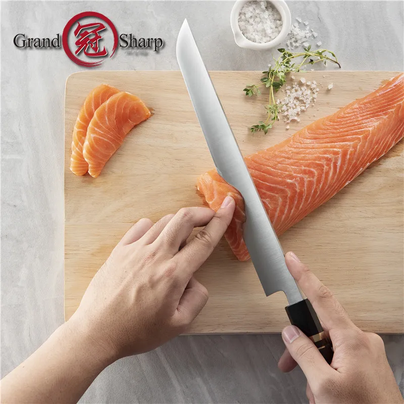 Профессиональный складной нож GRANDSHARP японское лезвие Sakimaru 10 6 дюймов поварской