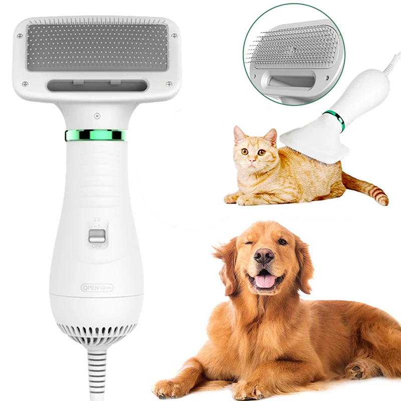 2 в 1 Портативный сушилка для собак собака фен волос и расческа щетка домашних