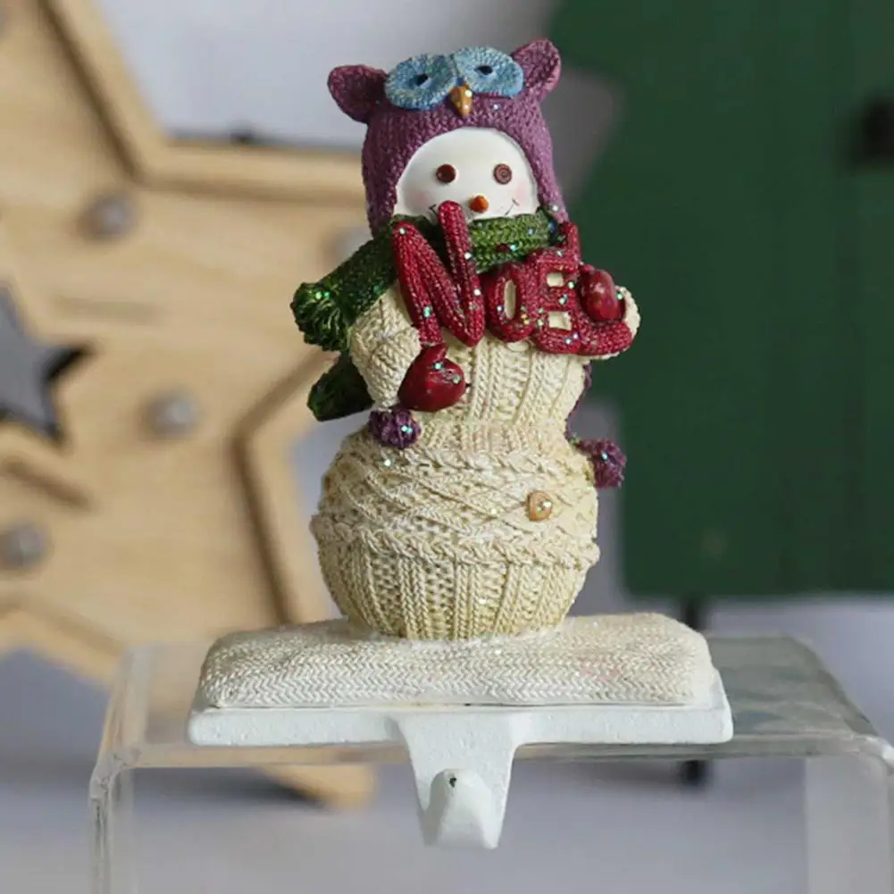 Чулочные Крючки из смолы и металла вешалка для чулок снеговик с совой маленький