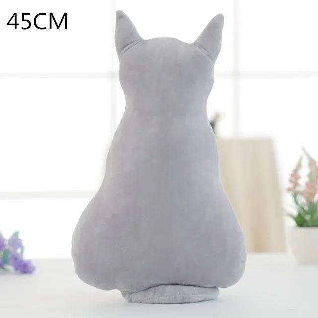 1 шт 3D печать кошка задняя Подушка плюшевая игрушка подарок имитация кошка подушка(многослойная) Cojines Decorativos Para диван 43x35 см - Цвет: I