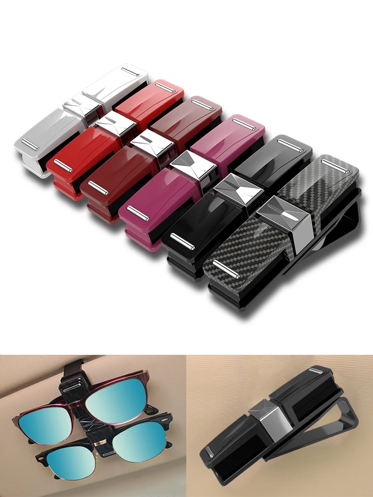 

2021 May new Car glasses clip Car glasses frame Car sunglasses box Car sun visor storage
