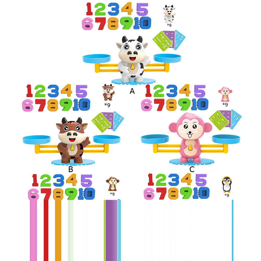 Детская математическая игра Монтессори настольные игрушки весы счетные Игрушки